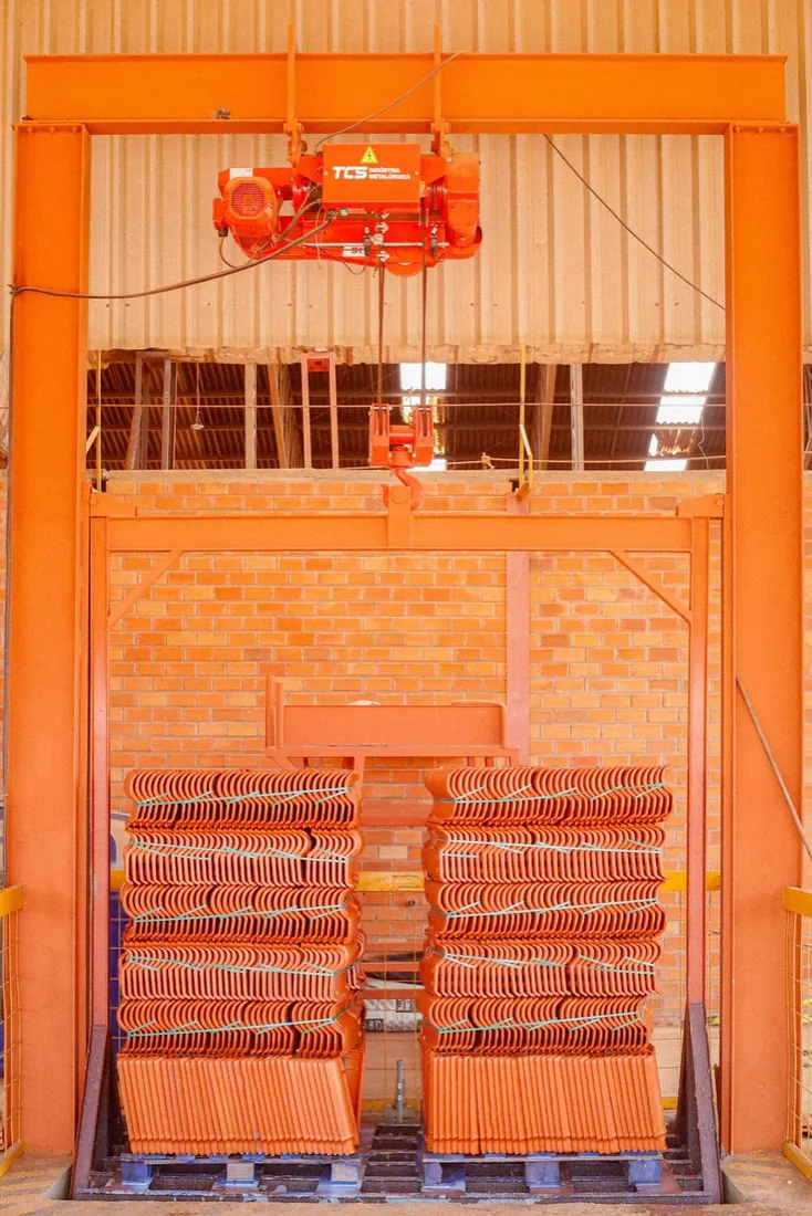 Forno de queima das telhas